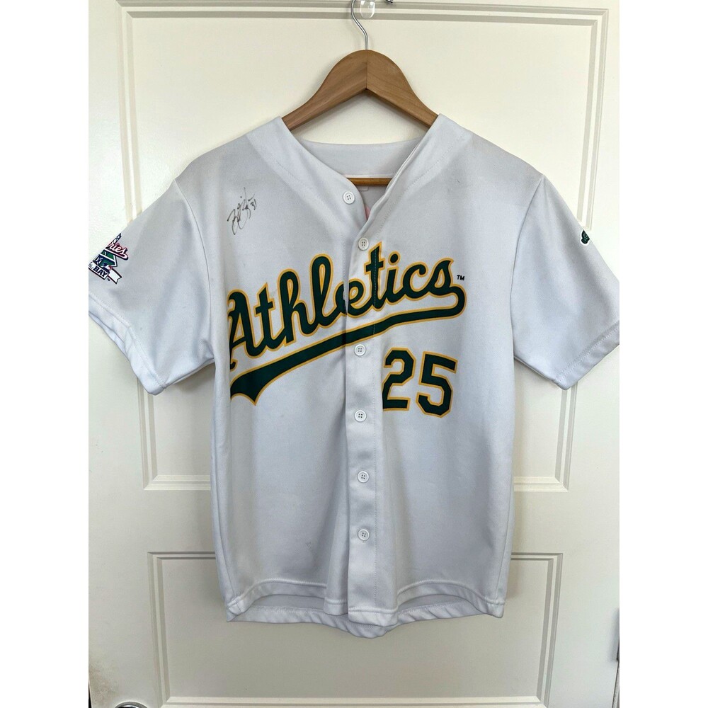 Vintage 1989 Mark McGwire Oakland A's Pepsi Promo Jersey Signed Greg Cadaret #31